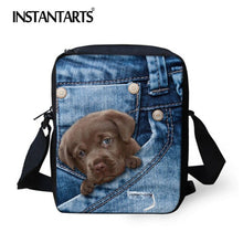 Load image into Gallery viewer, INSTANTARTS New Women Messenger Bags Cute Animal Denim Pet Cat Dog Crossbody Bag Casual Small Travel Shoulder Bags Ladies Bolsas
