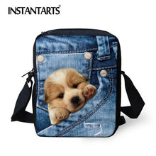 Load image into Gallery viewer, INSTANTARTS New Women Messenger Bags Cute Animal Denim Pet Cat Dog Crossbody Bag Casual Small Travel Shoulder Bags Ladies Bolsas
