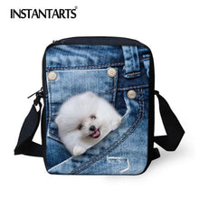 Load image into Gallery viewer, INSTANTARTS New Women Messenger Bags Cute Animal Denim Pet Cat Dog Crossbody Bag Casual Small Travel Shoulder Bags Ladies Bolsas
