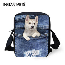 Load image into Gallery viewer, INSTANTARTS New Women Messenger Bags Cute Animal Denim Pet Cat Dog Crossbody Bag Casual Small Travel Shoulder Bags Ladies Bolsas
