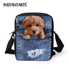 Load image into Gallery viewer, INSTANTARTS New Women Messenger Bags Cute Animal Denim Pet Cat Dog Crossbody Bag Casual Small Travel Shoulder Bags Ladies Bolsas
