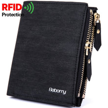 Load image into Gallery viewer, RFID Theft Protec Coin Bag zipper men wallets famous brand mens wallet male money purses Wallets  New Design Top  Men Wallet
