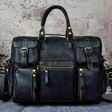 Load image into Gallery viewer, Original Genuine Leather maletas office Men Briefcase Business 15.6&quot; Computer Laptop Case Attache Messenger Bag Portfolio 3061-g
