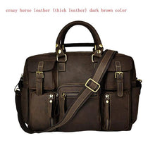 Load image into Gallery viewer, Original Genuine Leather maletas office Men Briefcase Business 15.6&quot; Computer Laptop Case Attache Messenger Bag Portfolio 3061-g
