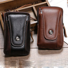 Load image into Gallery viewer, BISI GORO fashion cow leather phone coin card waist bag Multi-function outdoor porta tarjetas heuptas heren Creative gift purse
